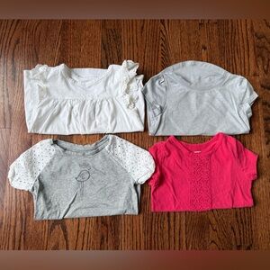 Bundle of 4 Toddler Girl Short Sleeve T-Shirts - Size 3t